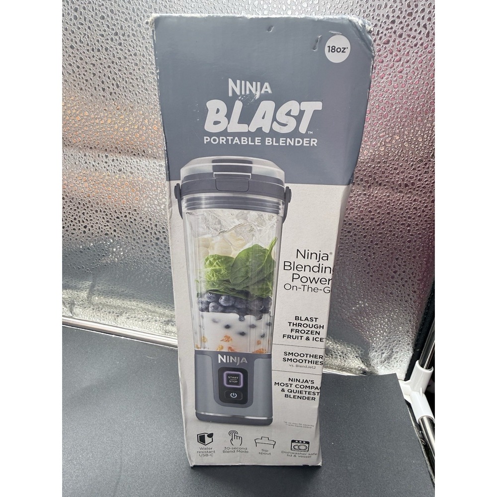Ninja Blast Portable Blender 18oz Cordless, Leakproof, BPA-Free, Denim Blue